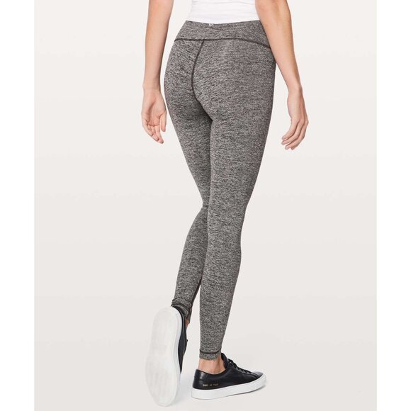 Lululemon Wunder Under Hi-Rise Tight Leggings in Heather Black 25" Size 8 - Picture 1 of 7